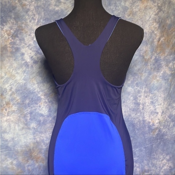 Athleta Caspian Blue Colorblock Two Tone Dress Sz S EUC - Picture 7 of 9